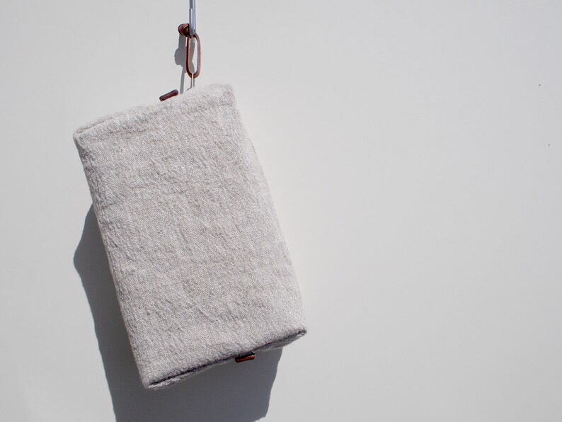 Linen Wash Bag L Linen Toiletry Bag Linen Makeup Bag Etsy