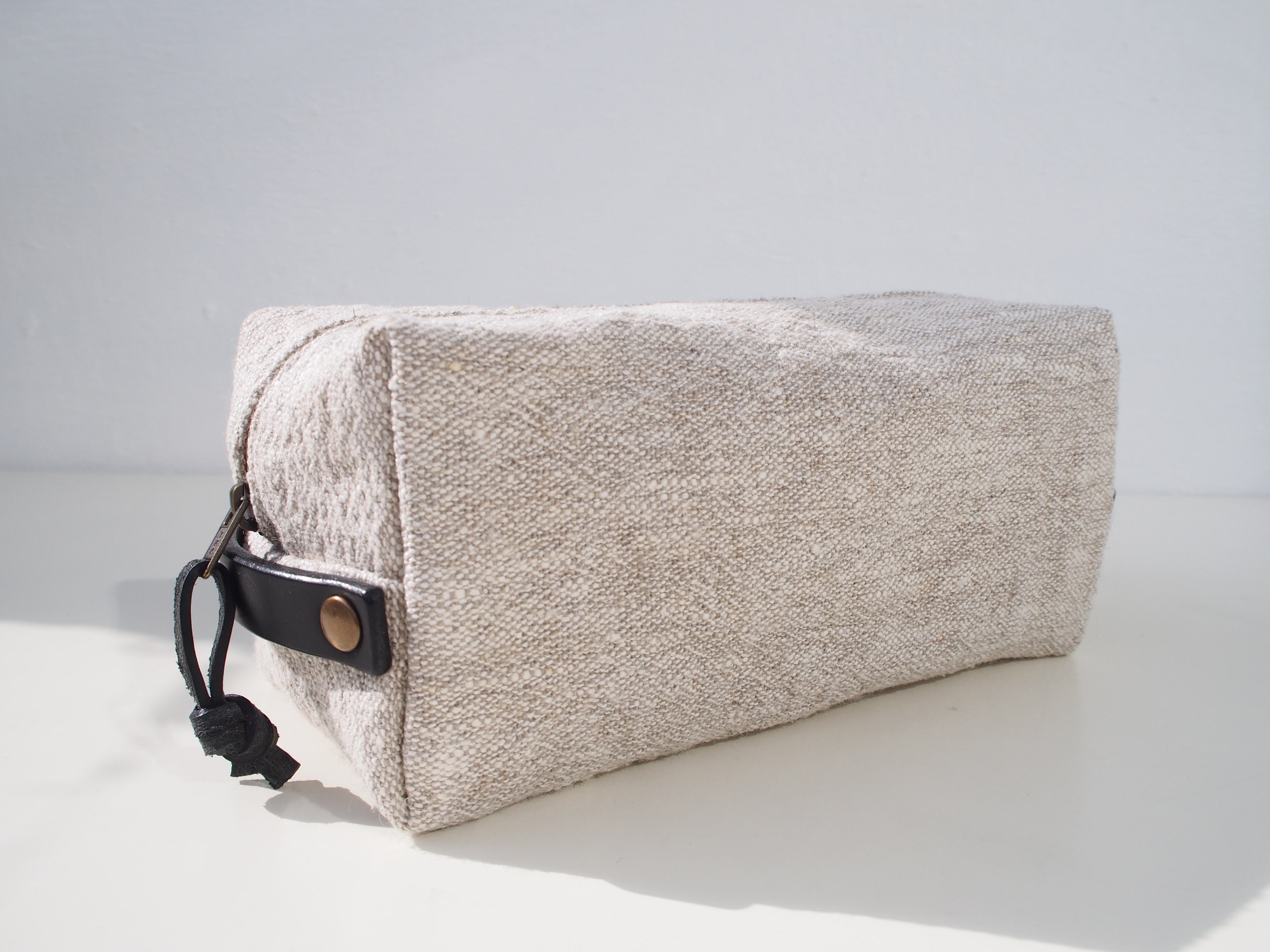 Linen Wash Bag M Linen Toiletry Bag Linen Makeup Bag Etsy