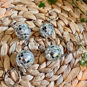Disco ball keychain