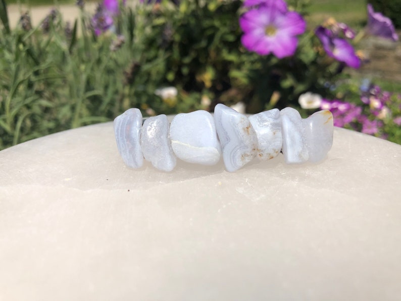 Blue Lace Agate Crystal barrette