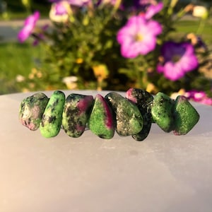 Ruby & Ziosite Crystal barrette