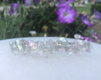 Angel Aura Quartz Crystal - Barrette