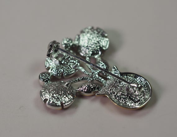 Broche Fantaisie Ancienne Strass - Forme Petite Bouteille 5,5 Cm, Occasion Avec Toutes Ses Pierres