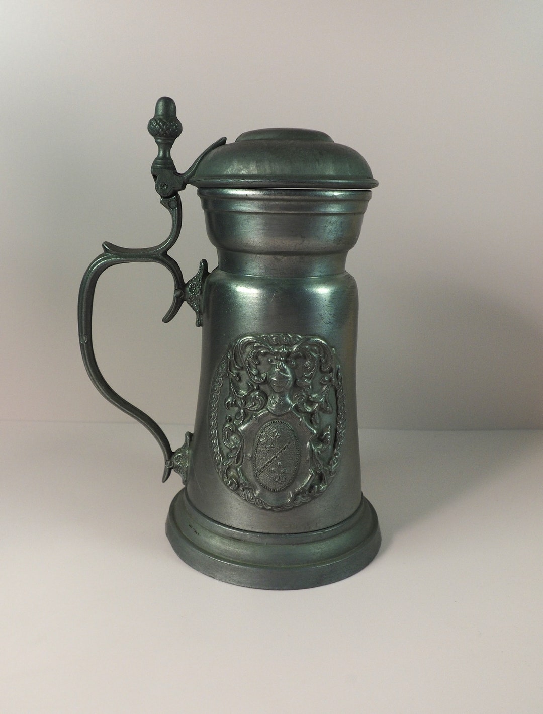 Tin Beer Mug With a Lid Depicting the Coat of Arms With Etsy