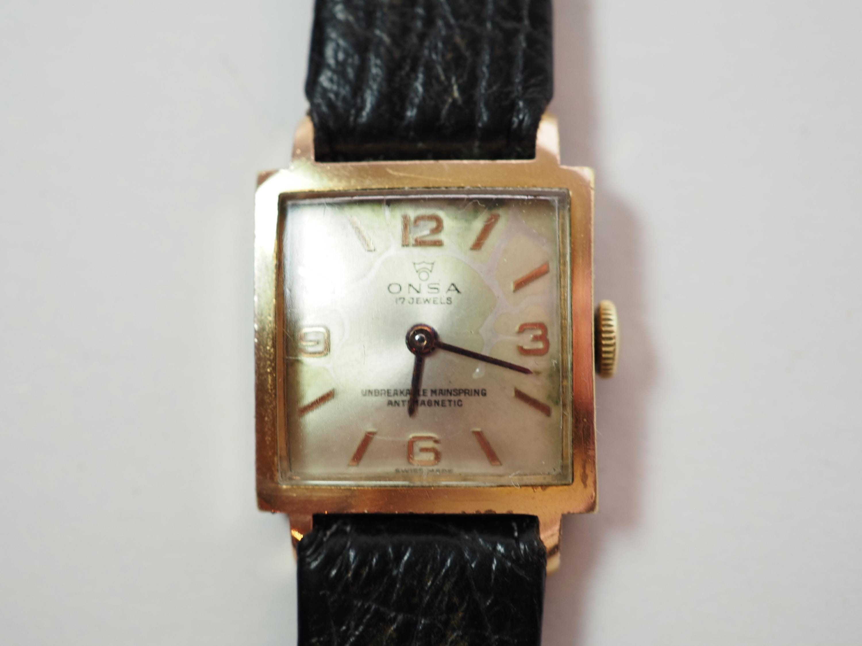 Antique ONSA Women's Watch With a Gold-plated Case and Manual