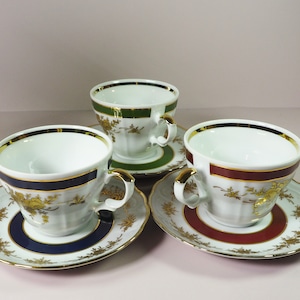 Vintage porcelain tea set for three people. RETSCH BAVARIA PORZELLAN . Germany.