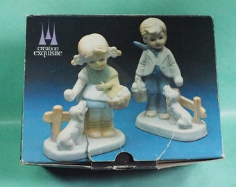 Bing & Grøndahl 2333 Girl With Cat and Dog Figurine | Vintage