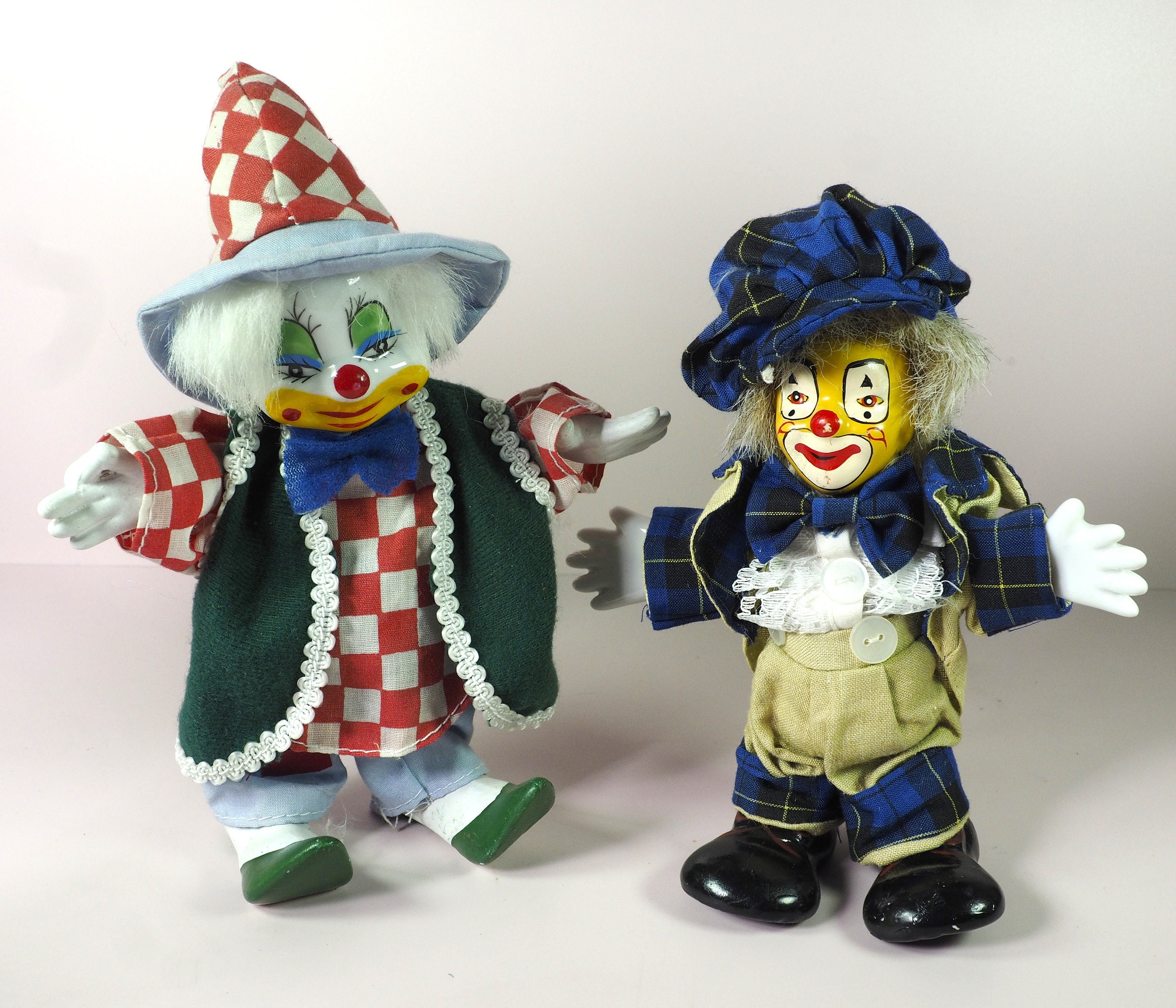 ヴィンテージのピエロ人形2体（コレクター向け）。ドイツ - Etsy 日本