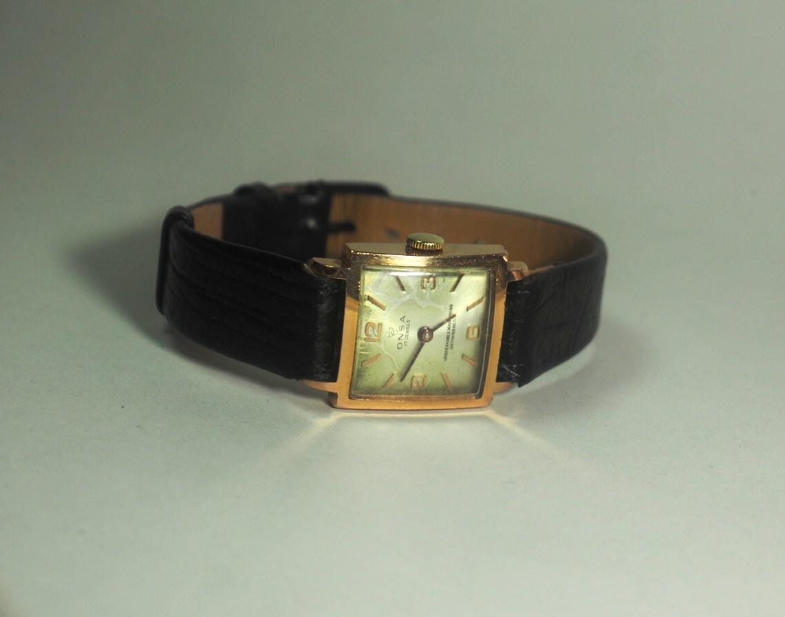 Antique ONSA Women's Watch With a Gold-plated Case and Manual