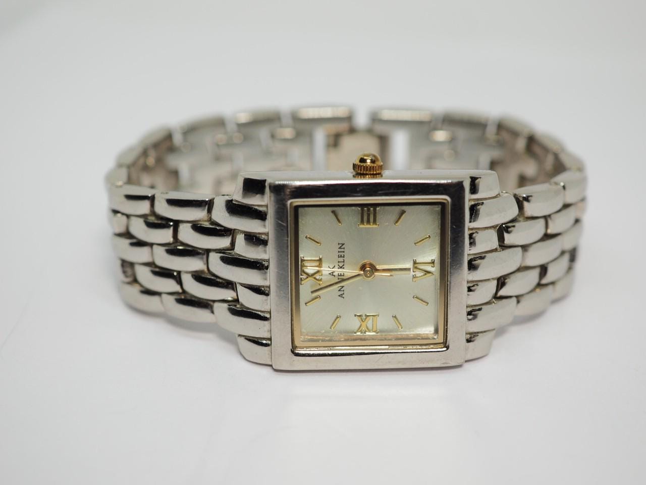 Anne Klein Womens Two Tone Square Watch‎ Roman Numeral Dial 10/8743 Y121E Classic Rectangular Roman Numeral Watch | Anne Klein main image 3