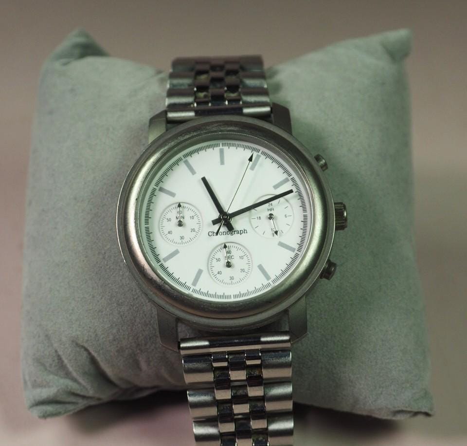 Chronograph Watch. Titanium Case. TMI VD54B Quartz Movement (a