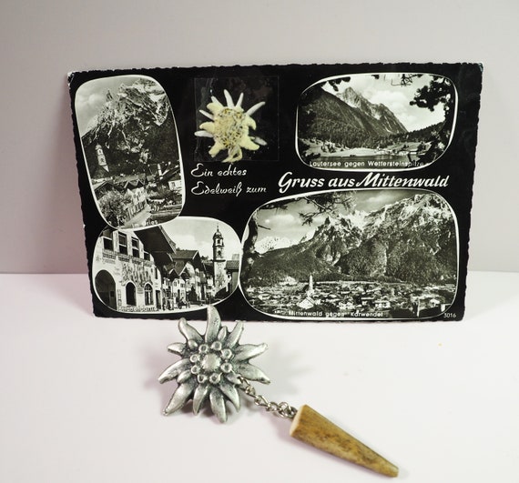 Traditional brooch Edelweiss Sharivari. Bavaria. … - image 1