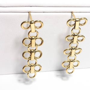 Dentelle Chain earring, Longue Earrings, Gold Earrings, Chain Earrings, Silver Chain earrings, Rose gold longue earrings, Rhodium earrings,