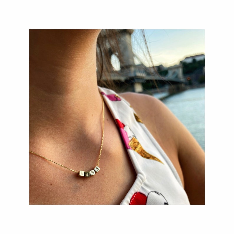 Personalised cube necklace Clearance