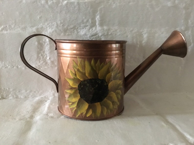 Hand Painted Decorative Watering Can Etsy
