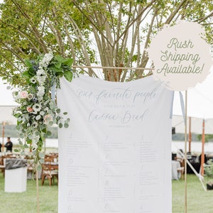 Alphabetical Seating Chart, Fabric Backdrop Sign, Boho Wedding Seating Chart, Modern Wedding Seating Chart, Fabric Wedding Seating Chart