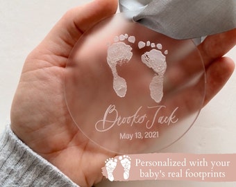 Infant Loss Remembrance Ornament, Memorial Footprint Ornament, Miscarriage Ornament, Baby Loss Gift, Stillborn Baby, Memorial, Baby Memorial