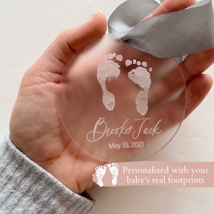 Infant Loss Remembrance Ornament, Memorial Footprint Ornament, Miscarriage Ornament, Baby Loss Gift, Stillborn Baby, Memorial, Baby Memorial
