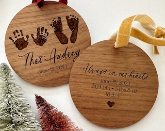 Infant Loss Remembrance Ornament, Memorial Footprint Ornament, Miscarriage Ornament, Baby Loss Gift, Stillborn Baby, Memorial, Baby Memorial