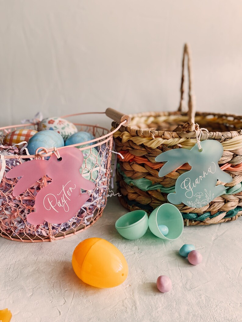 Custom Easter Basket Name Tag Easter Baskets for Boys Easter Etsy