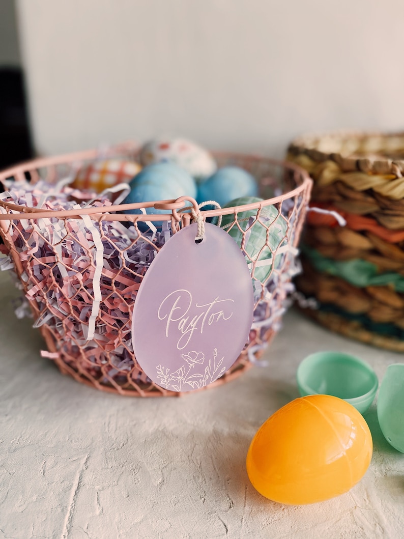 Custom Easter Basket Name Tag Easter Baskets for Boys Easter Etsy