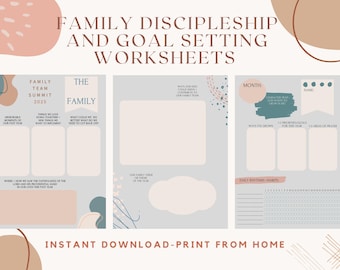 2025 Christian Family Vision Planner: Monthly Goal Setting Worksheet for Spiritual Growth & Discipleship
