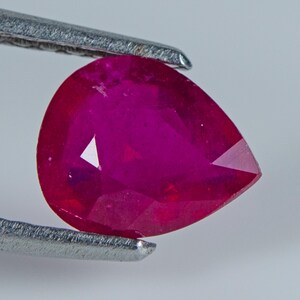 2.02 Cts Pear Shape Ruby Pinkish red 9 x 7 mm