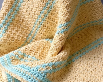 Personalised baby blanket - soft organic cotton snuggle blanket - handmade baby blanket gift - unisex pram cover