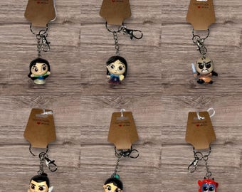 Adorable Recycle Repurposed Figure  Adorable Toys Choose Figure Repurposed Toy Keychain Backpack Clip Bag Charm Mulan