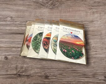 Single Car Coaster Absorbent Neoprene Cup Holder Coasters for Your Vehicle Drink Accessories Mix and Match You Choose