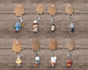 Adorable figura reciclada Juguetes adorables reciclados Elige figura Llavero de juguete reciclado Llavero Clip para mochila Llavero de bolso Rata