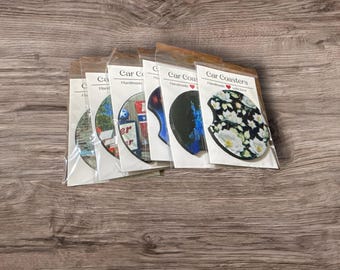 Single Car Coaster Absorbent Neoprene Cup Holder Coasters for Your Vehicle Drink Accessories Mix and Match You Choose