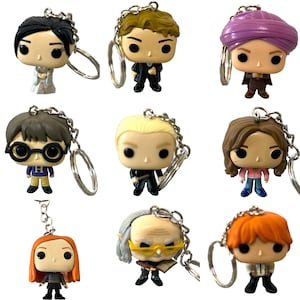 Recycled Upcycled Mini Figure Wizards Advent Calendar Keychain Cho Chang Cedric Professor Quirinus Harry Malfoy Hermione Ginny Gringotts Ron