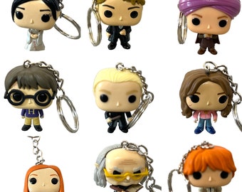 Recycled Upcycled Mini Figure Wizards Advent Calendar Keychain Cho Chang Cedric Professor Quirinus Harry Malfoy Hermione Ginny Gringotts Ron