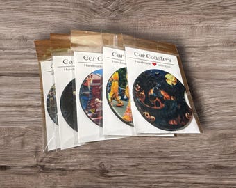 Single Car Coaster Absorbent Neoprene Cup Holder Coasters for Your Vehicle Drink Accessories Mix and Match You Choose