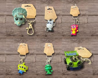 Adorable Recycle Repurposed Figure  Adorable Toys Choose Figure Repurposed Toy Keychain Backpack Clip Bag Charm Toy Story