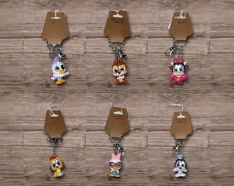 Adorable Recycle Repurposed Figure  Adorable Toys Choose Figure Repurposed Toy Keychain Backpack Clip Bag Charm Friends