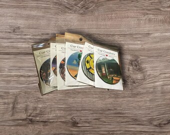 Single Car Coaster Absorbent Neoprene Cup Holder Coasters for Your Vehicle Drink Accessories Mix and Match You Choose