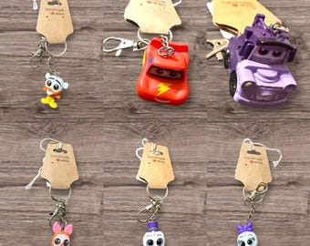 Adorable Recycle Repurposed Figure Halloween Character Choose Figure Repurposed Toy Keychain Keychain Backpack Clip Bag Charm Halloween