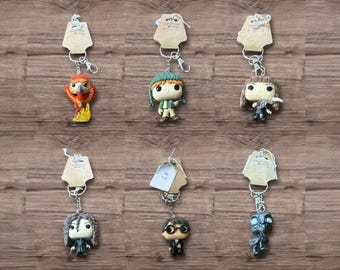 Repurposed Advent Figures Recycled Upcycled Mini Figures Wizards Advent Calendar Keychain Cute Upcycled Figures Keychain