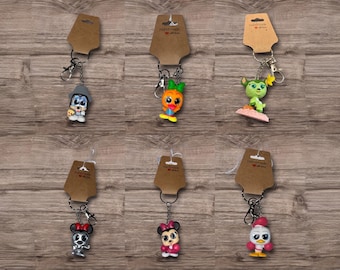 Adorable Recycle Repurposed Figure  Adorable Toys Choose Figure Repurposed Toy Keychain Backpack Clip Bag Charm Friends