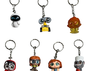 Adorable Upcycle Figure Toys Fest Figure Special Edition Keychain Eve Wall-E Jack Jack Miguel Young Carl Young Ellie Remy
