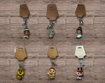 Adorable Recycle Repurposed Figure  Adorable Toys Choose Figure Repurposed Toy Keychain Backpack Clip Bag Charm Tiana