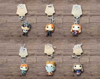 Repurposed Advent Figures Recycled Upcycled Mini Figures Wizards Advent Calendar Keychain Cute Upcycled Figures Keychain