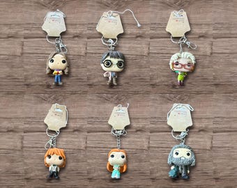 Repurposed Advent Figures Recycled Upcycled Mini Figures Wizards Advent Calendar Keychain Cute Upcycled Figures Keychain