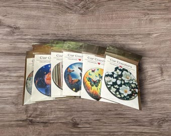 Single Car Coaster Absorbent Neoprene Cup Holder Coasters for Your Vehicle Drink Accessories Mix and Match You Choose