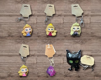Adorable Recycle Repurposed Figure Adorable Toys Choose Figure Repurposed Toy Keychain Backpack Clip Bag Charm Aurora