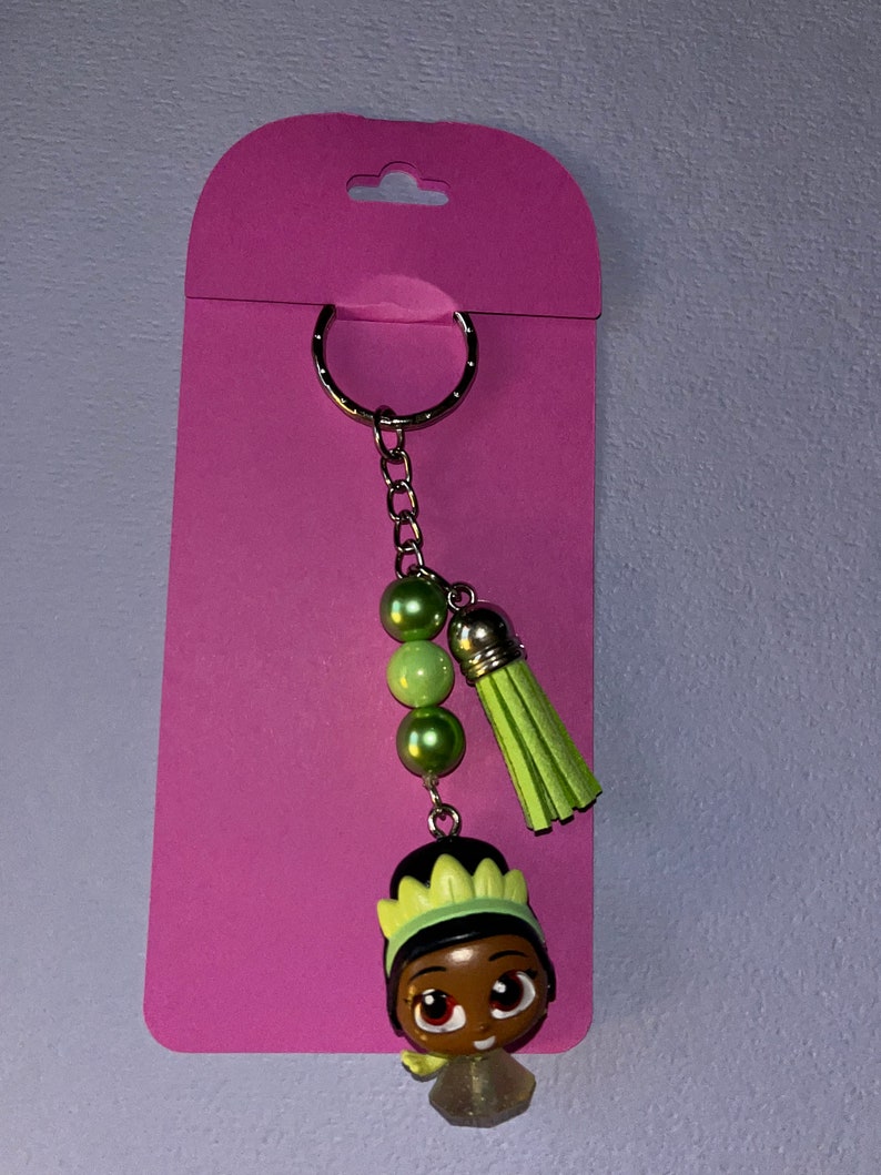 Adorable Upcycle Figure Toys Figure DIY Beaded Keychain White Rabbit