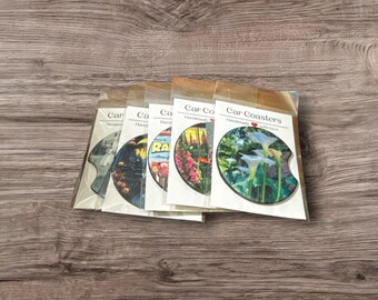 Single Car Coaster Absorbent Neoprene Cup Holder Coasters for Your Vehicle Drink Accessories Mix and Match You Choose