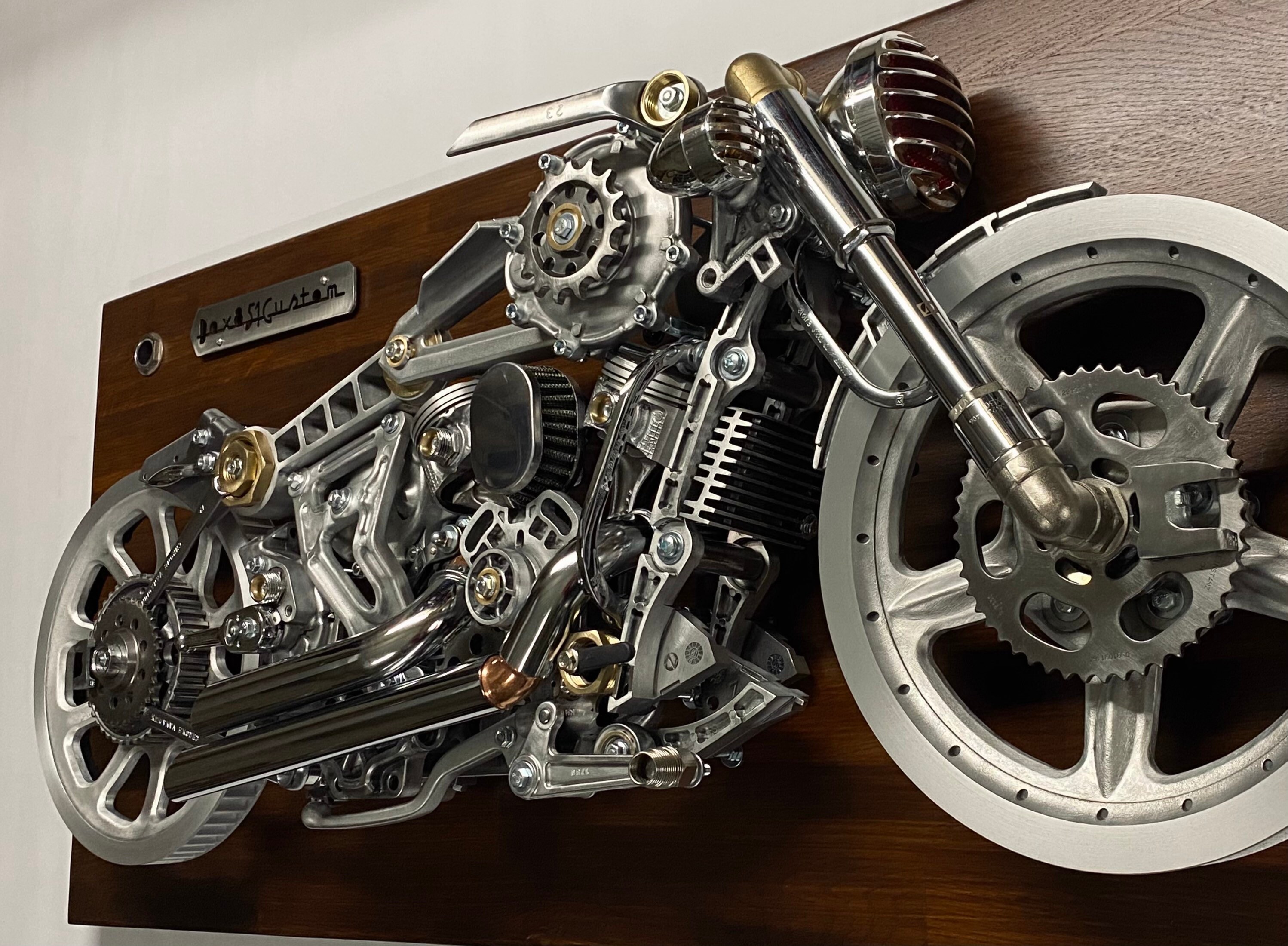 Motorcycle Sculpture 3D Metal Art Tech Art Industrial Etsy